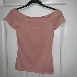 Pink off the shoulder top